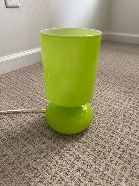 Ikea Lykta Kelly Green Glass Table Lamp Mushroom Vintage Dark Green Y2K WORKS